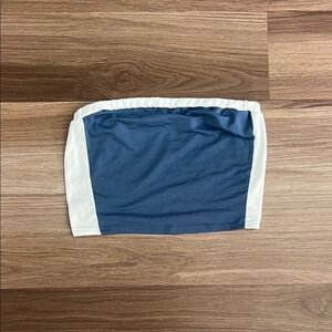 SHEIN Blue and White Tube Top